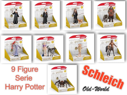 9 Figure Harry Potter Ron Ermione Silente Hagrid Luna Dobby Fiorenzo Acromantula